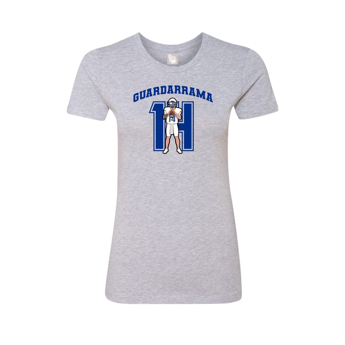 Fitted Women's Tee — Number in Grey