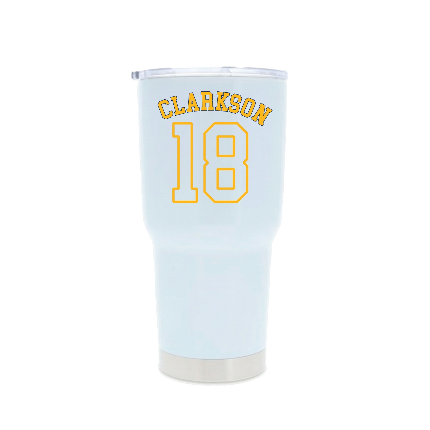 30oz Stainless Steel Tumbler — Shirsey Arch in White