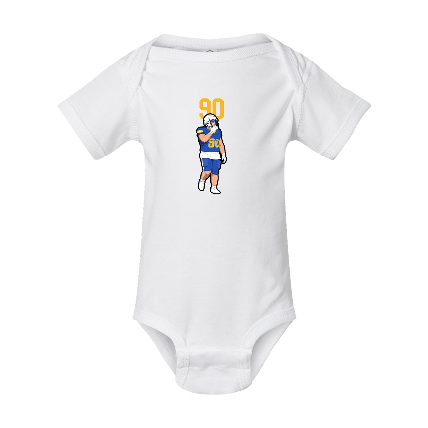 Baby Onesie — Number Top in White