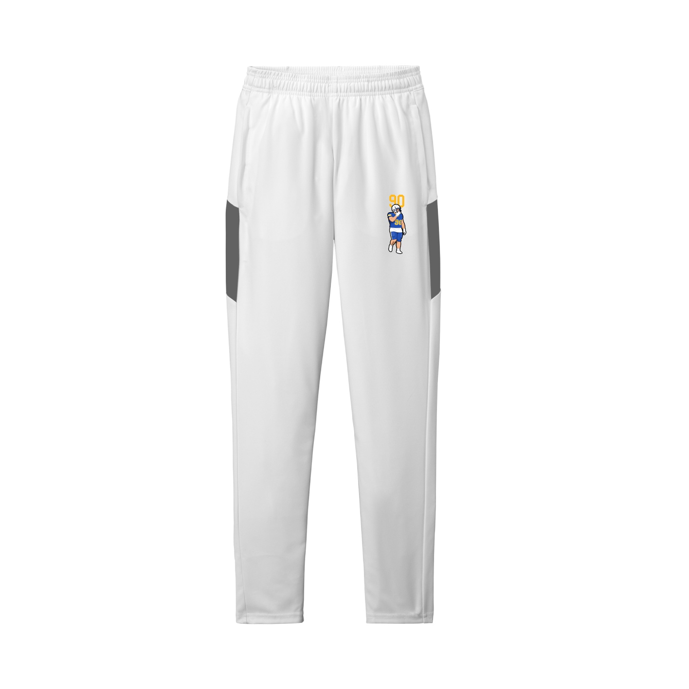 Team Travel Pant — Number Top in White/Grey