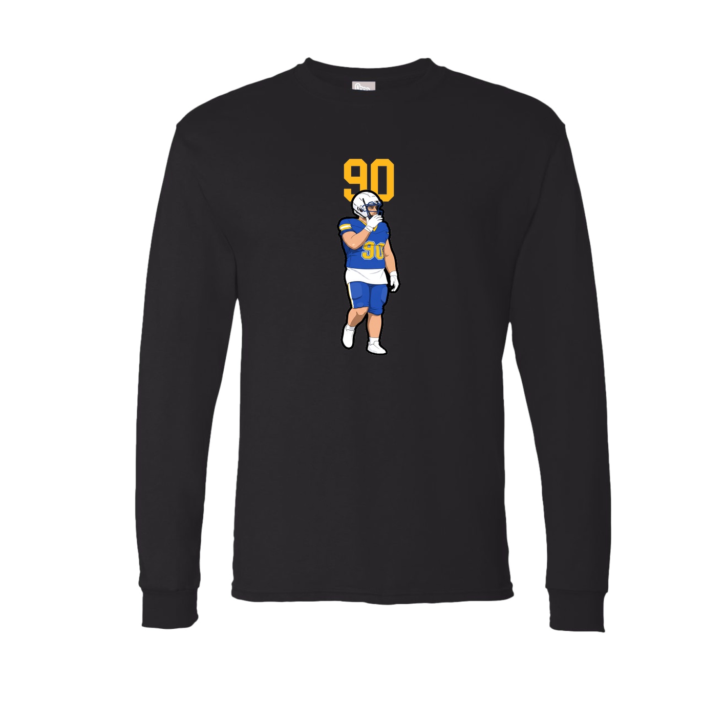 Long Sleeve Tee — Number Top in Black
