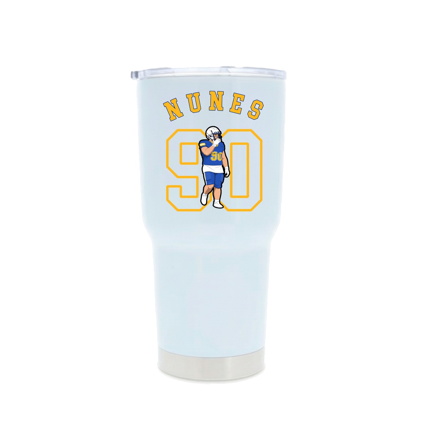 30oz Stainless Steel Tumbler — Shirsey Arch in White