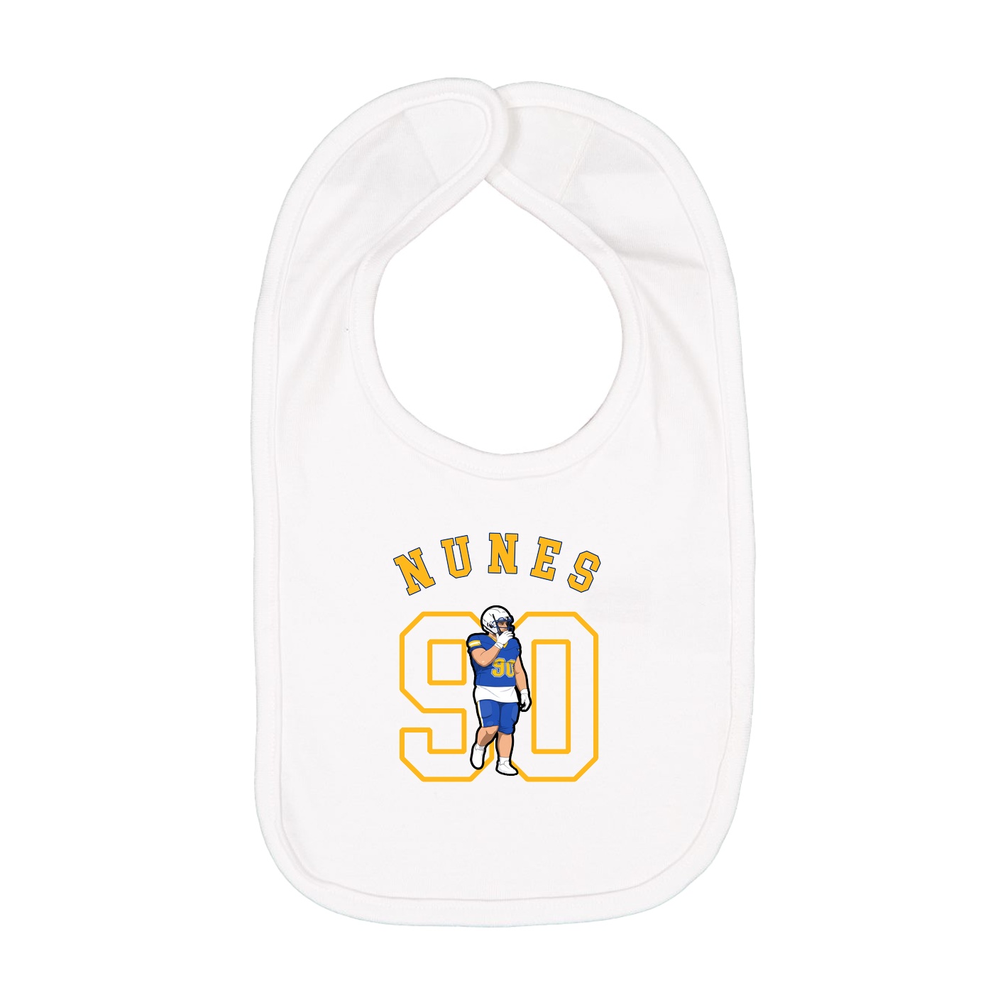 Infant Bib — Shirsey Arch in White