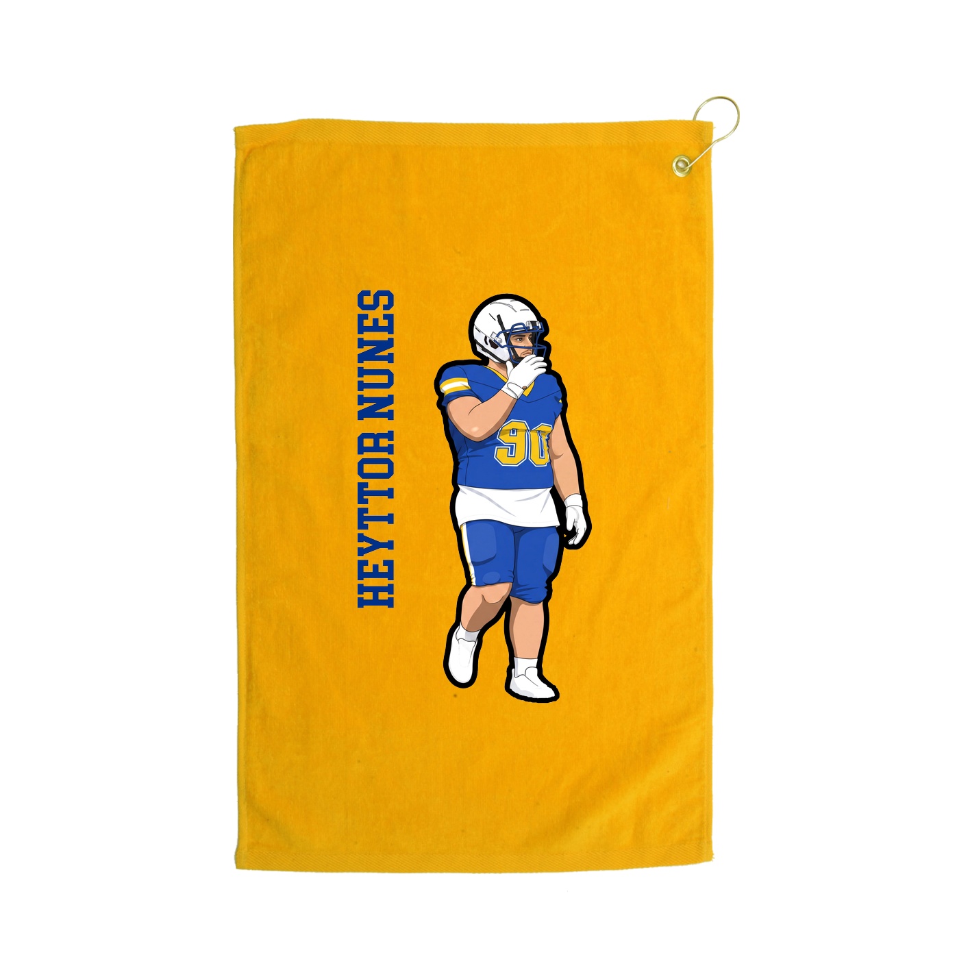 Golf Towel — Name Vertical in Gold