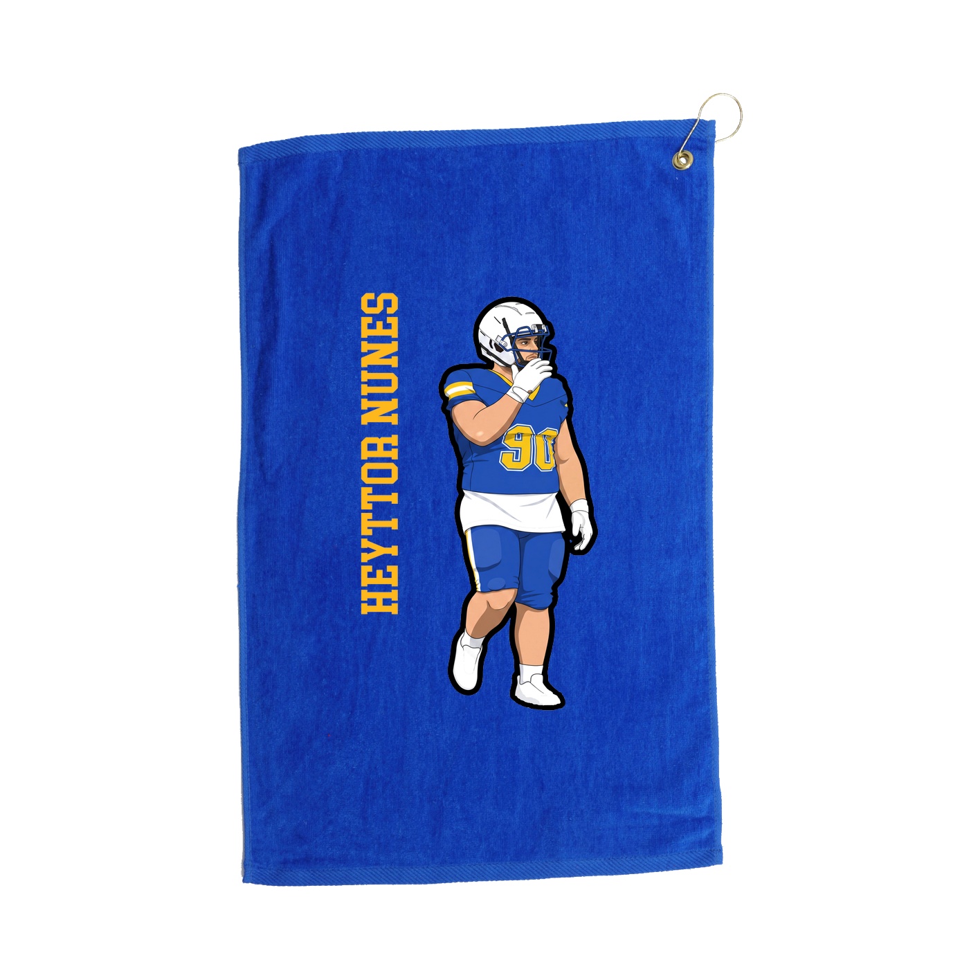 Golf Towel — Name Vertical in Royal