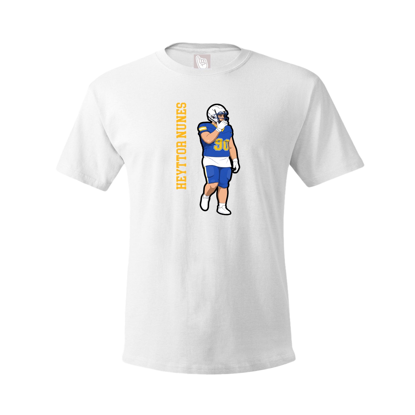 Tee — Name Vertical in White