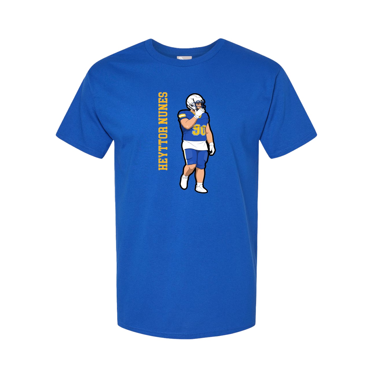 Youth Tee — Name Vertical in Royal