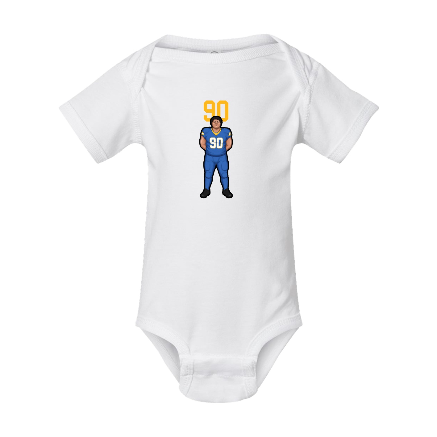 Baby Onesie — Number Top in White