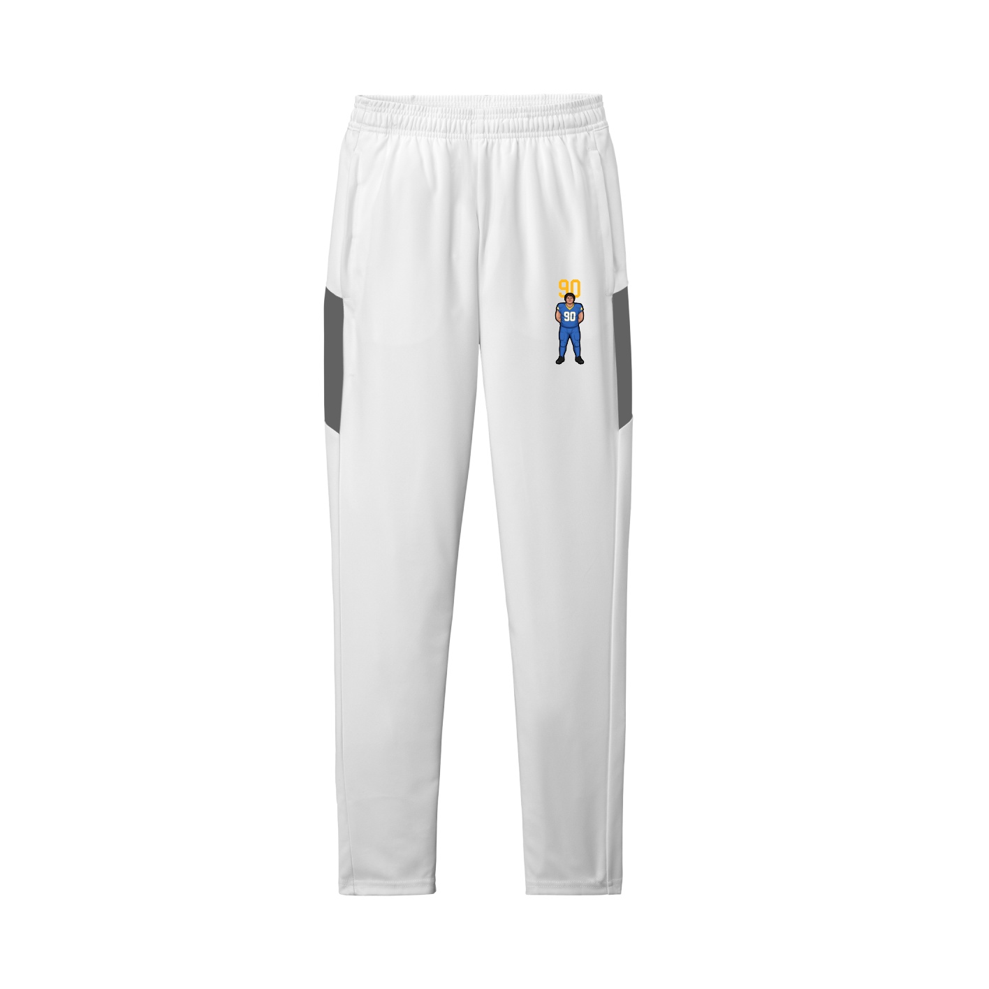 Team Travel Pant — Number Top in White/Grey