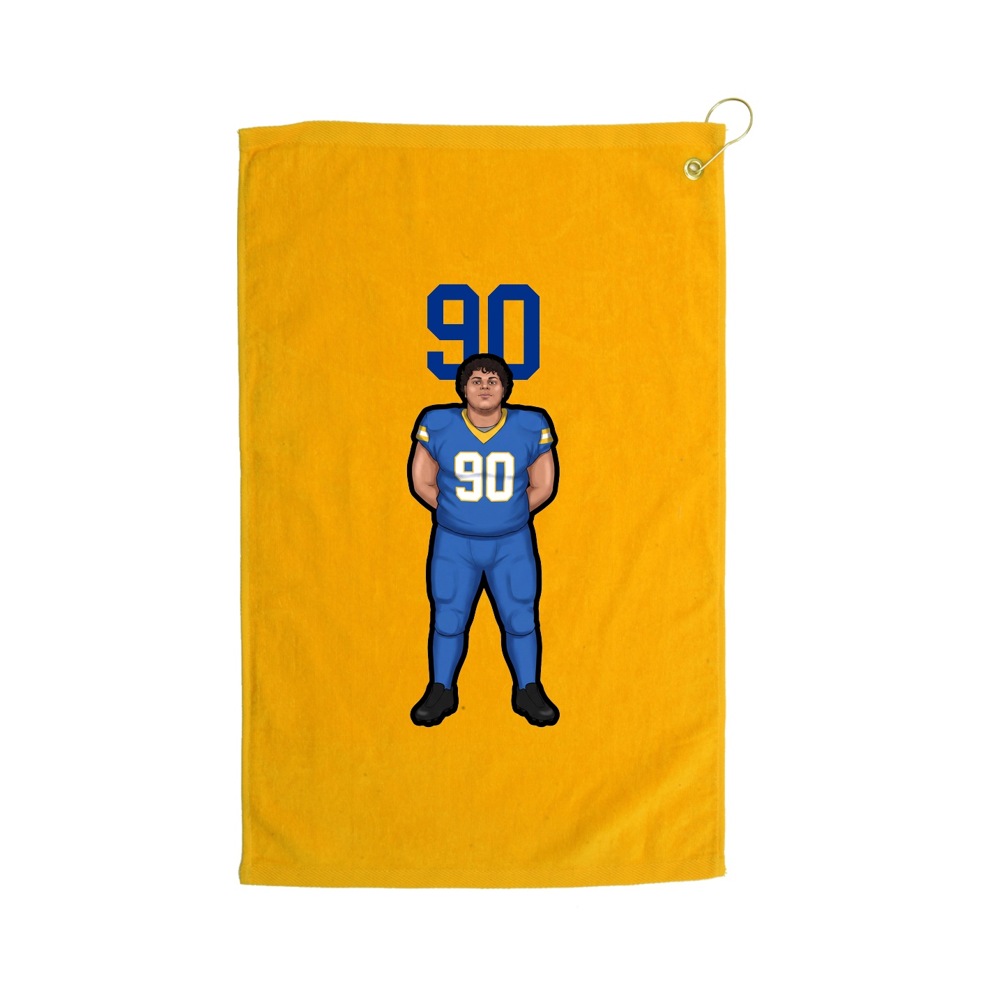 Golf Towel — Number Top in Gold
