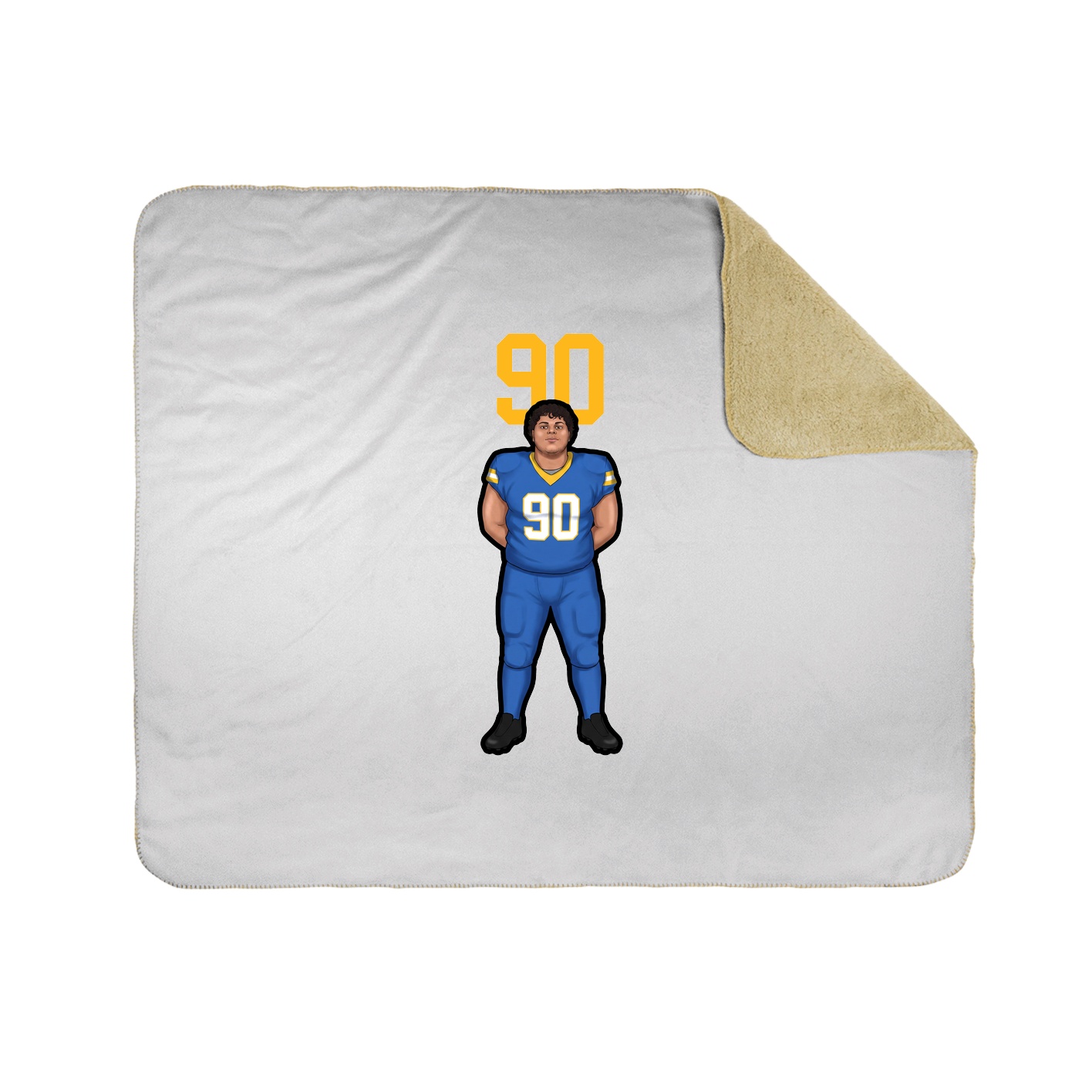 Throw Blanket — Number Top in White