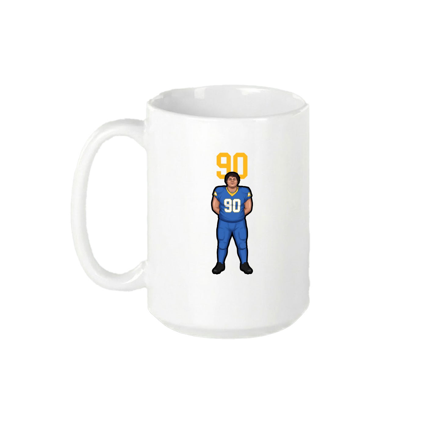 15oz Coffee Mug — Number Top in White
