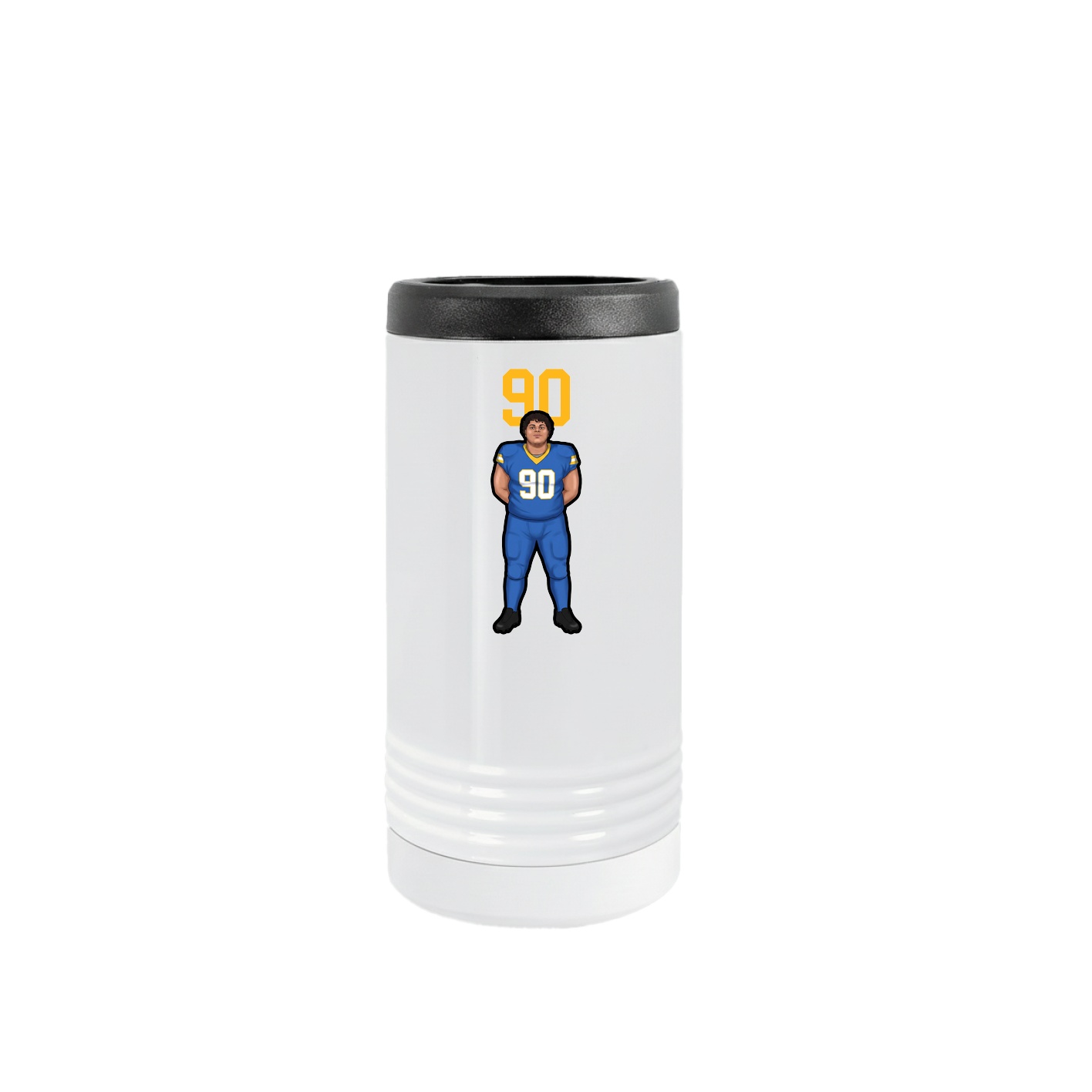Slim Beverage Holder — Number Top in White