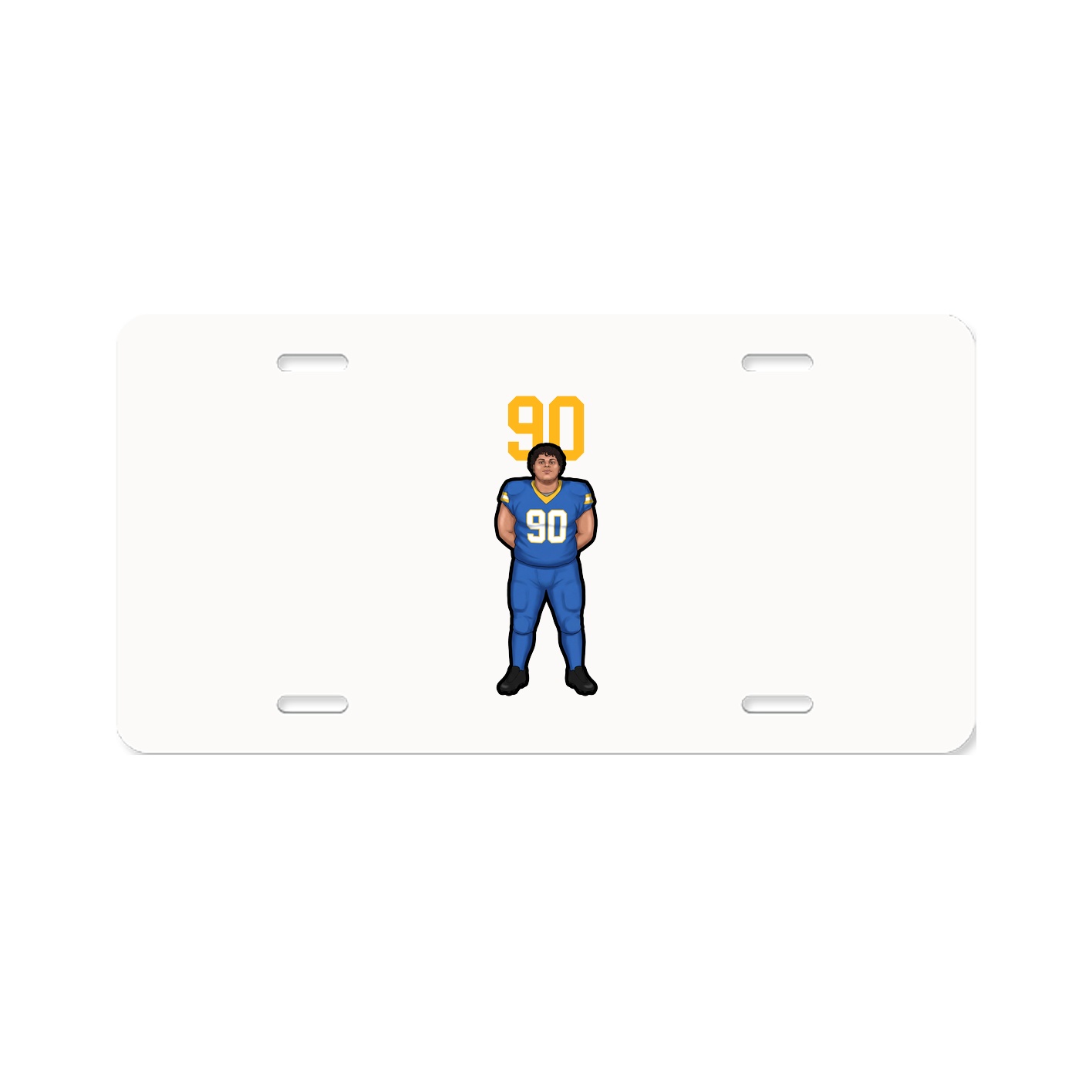 License Plate — Number Top in Classic