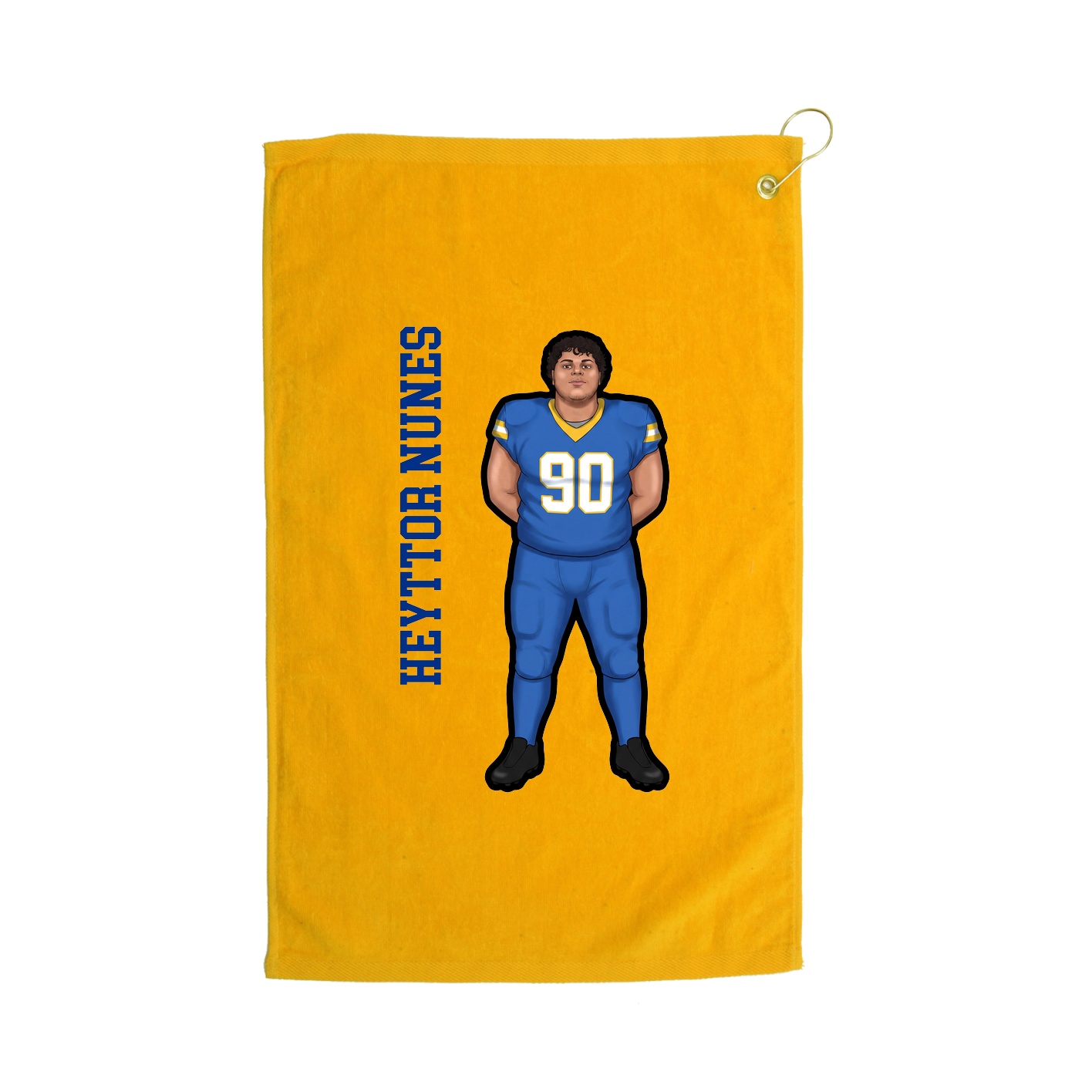 Golf Towel — Name Vertical in Gold