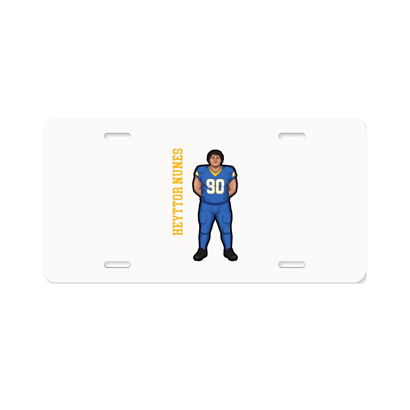 License Plate — Name Vertical in Classic