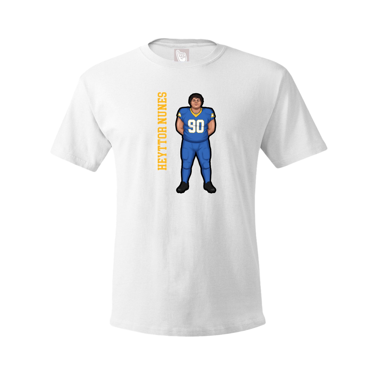 Tee — Name Vertical in White