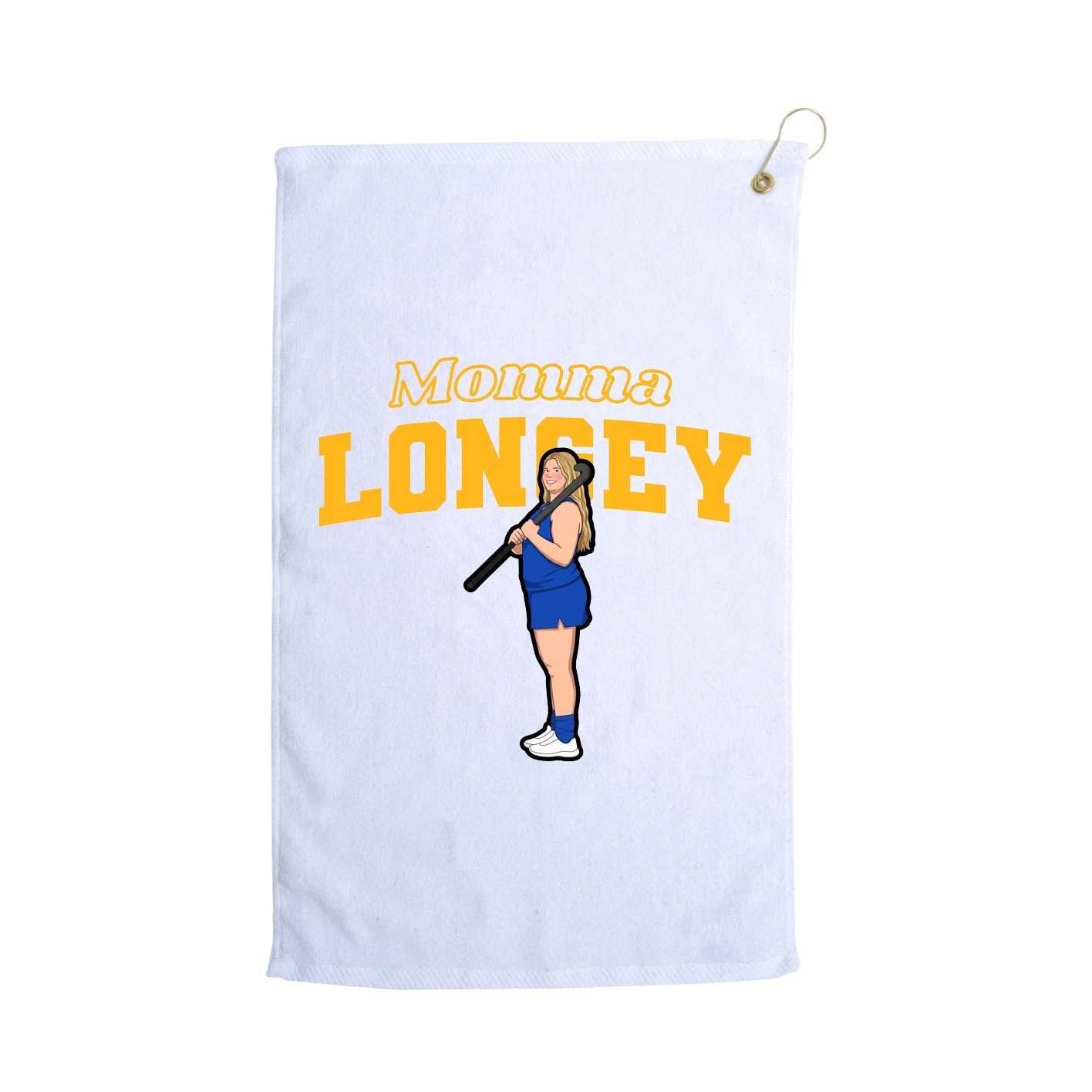 Golf Towel — Mothers Day Block in White