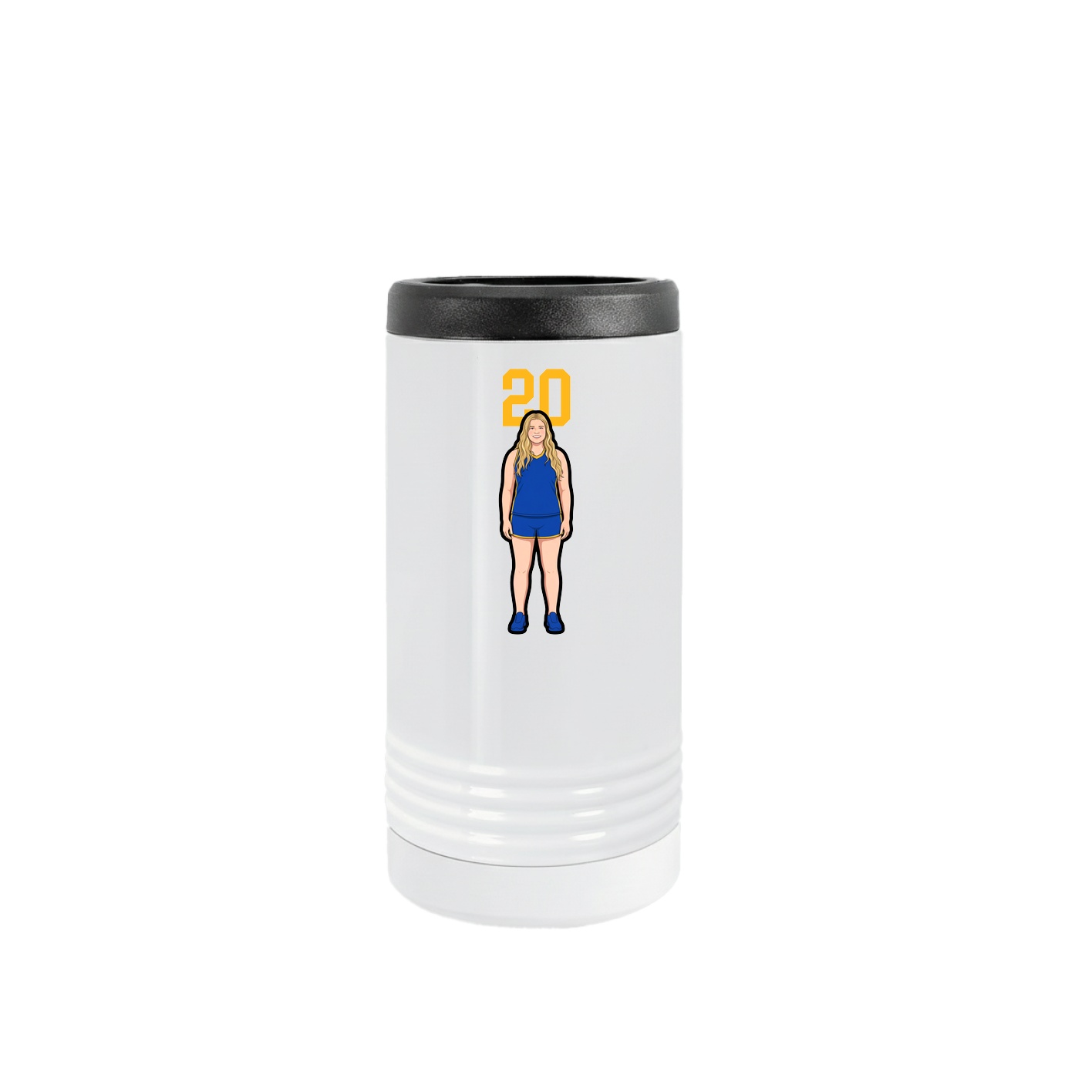 Slim Beverage Holder — Number Top in White