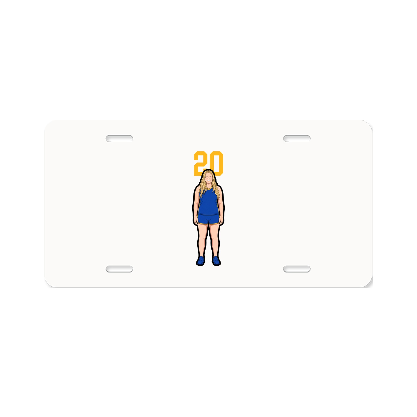 License Plate — Number Top in Classic
