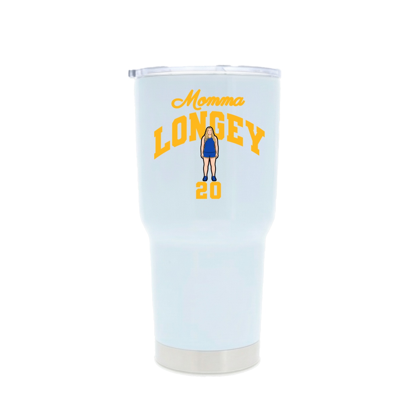 30oz Stainless Steel Tumbler — Mothers Day Arch in White