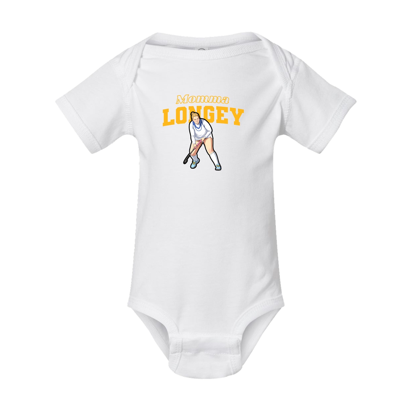 Baby Onesie — Mothers Day Block in White