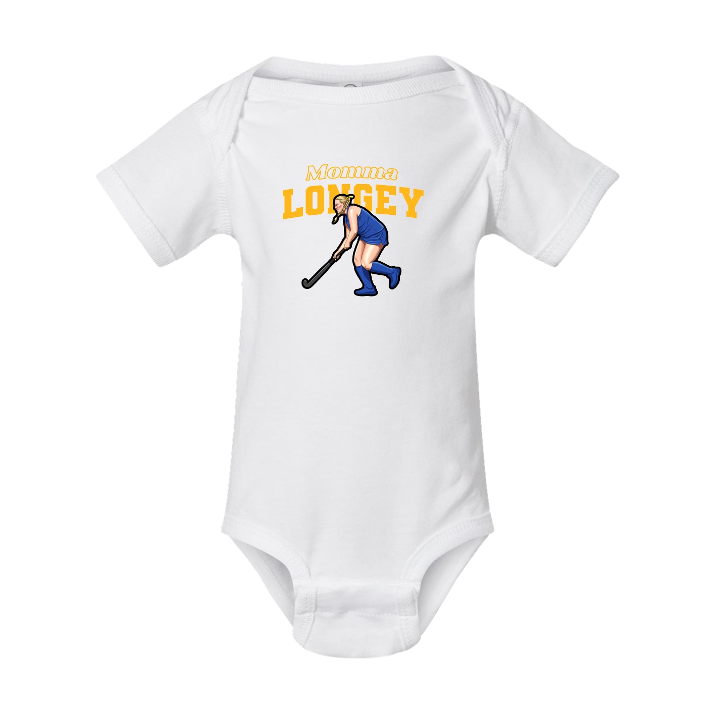 Baby Onesie — Mothers Day Block in White