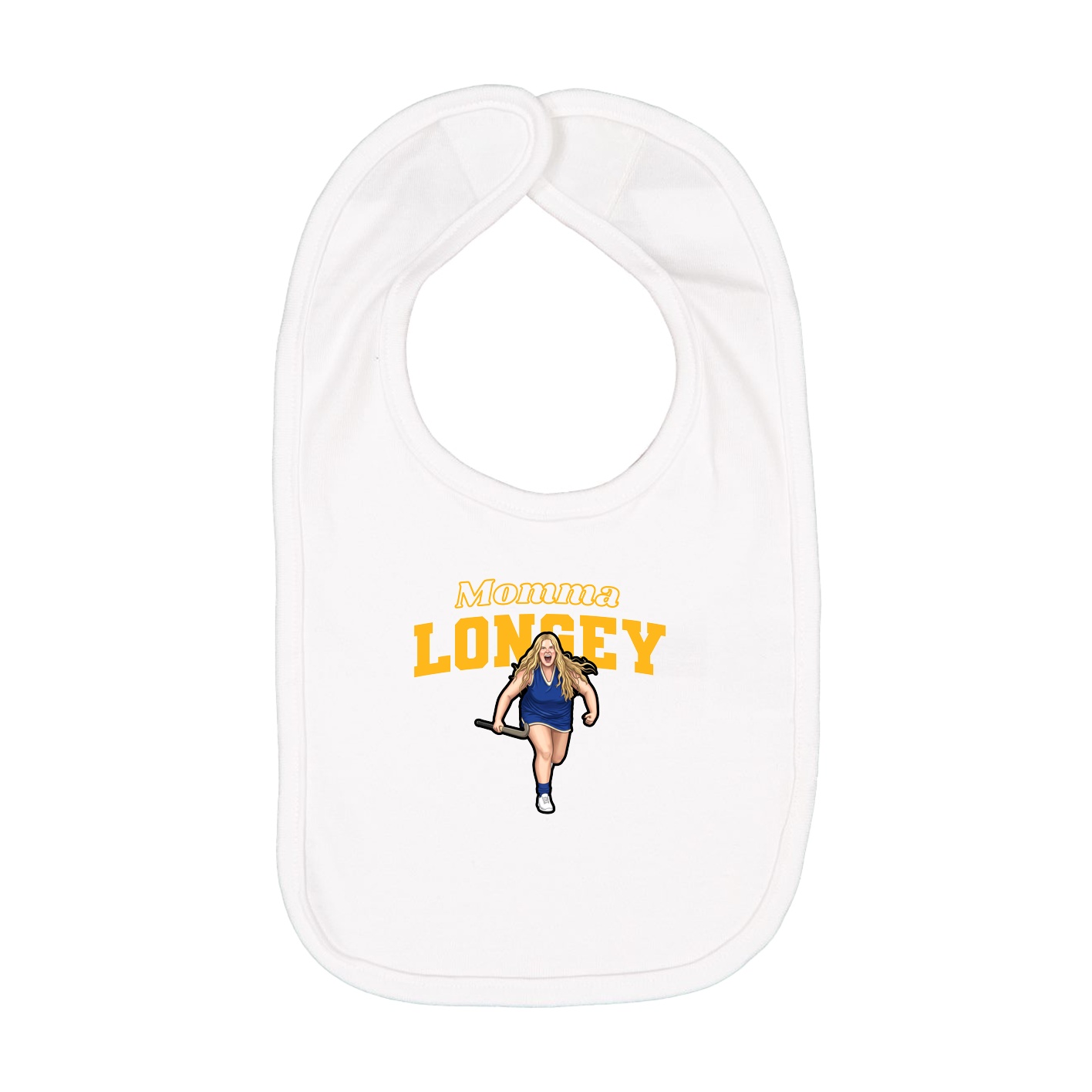 Infant Bib — Mothers Day Block in White