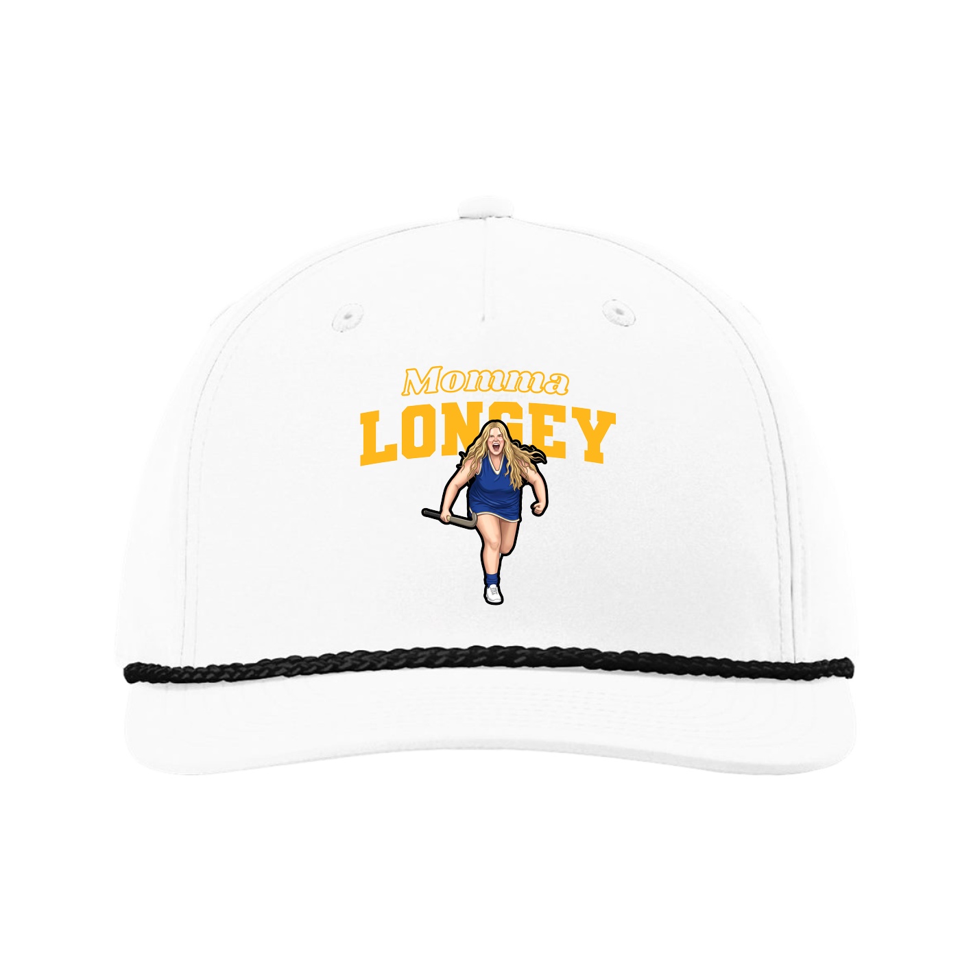 Five-Panel Classic Rope Cap — Mothers Day Block in White