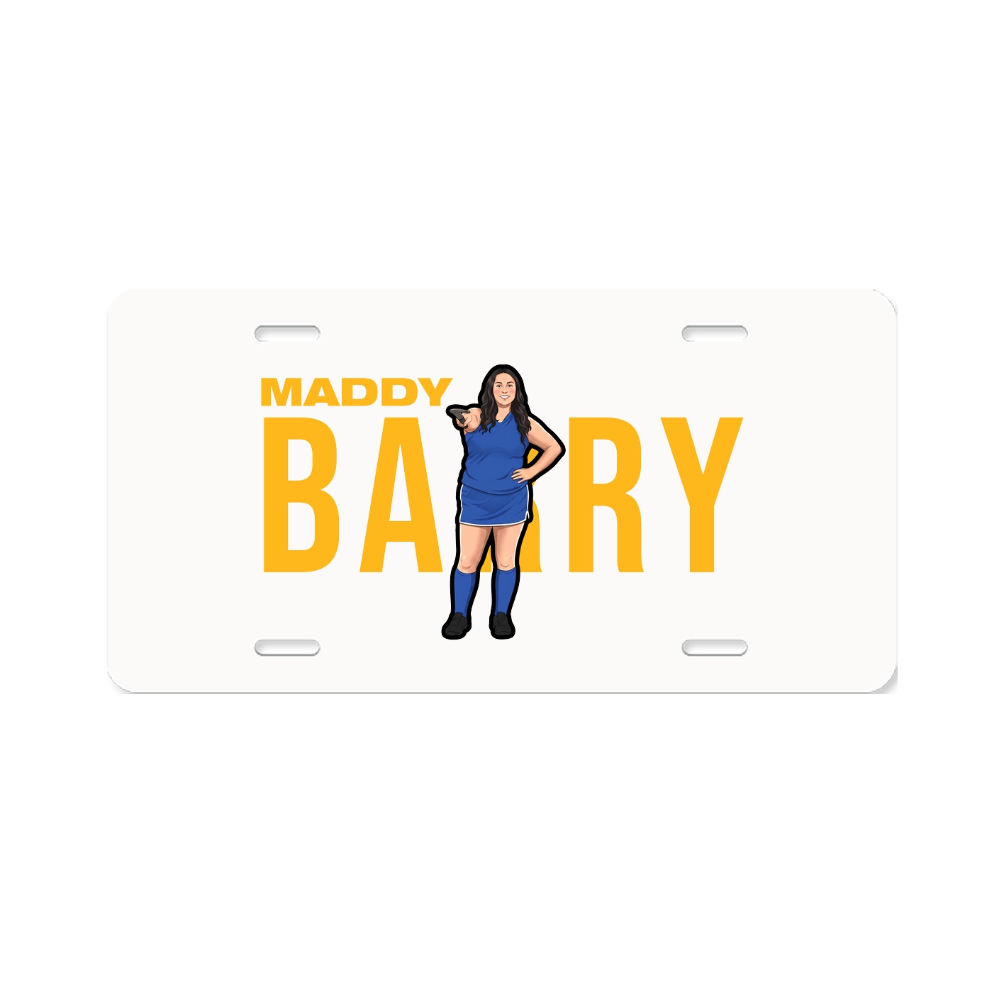 License Plate — Player Name in Classic