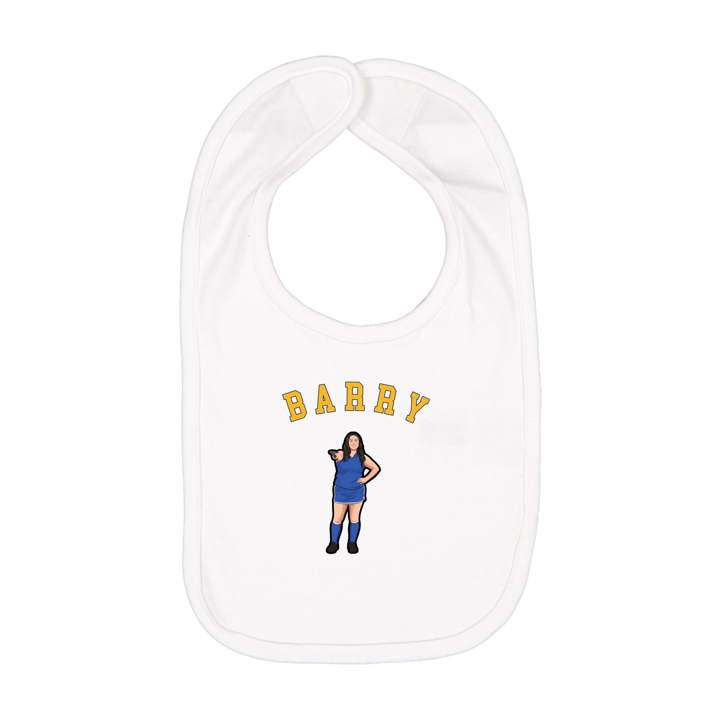 Infant Bib — Shirsey Arch in White
