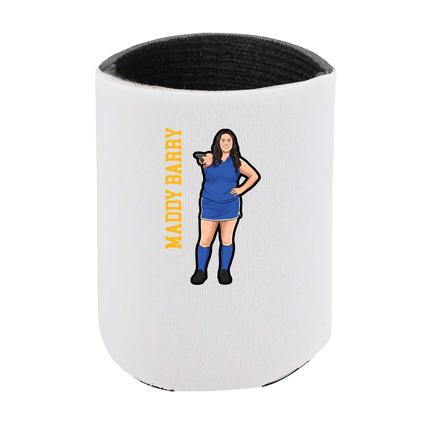 Can Holder — Name Vertical in White