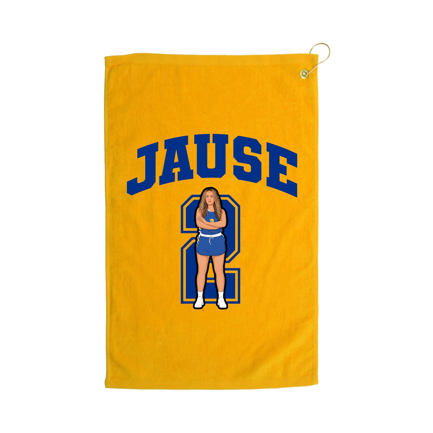 Golf Towel — Number in Gold
