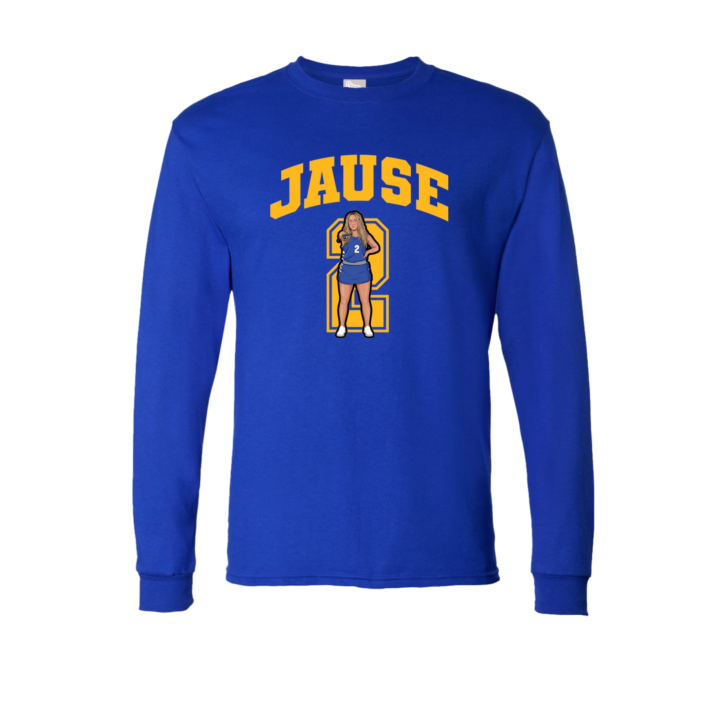 Long Sleeve Tee — Number in Royal