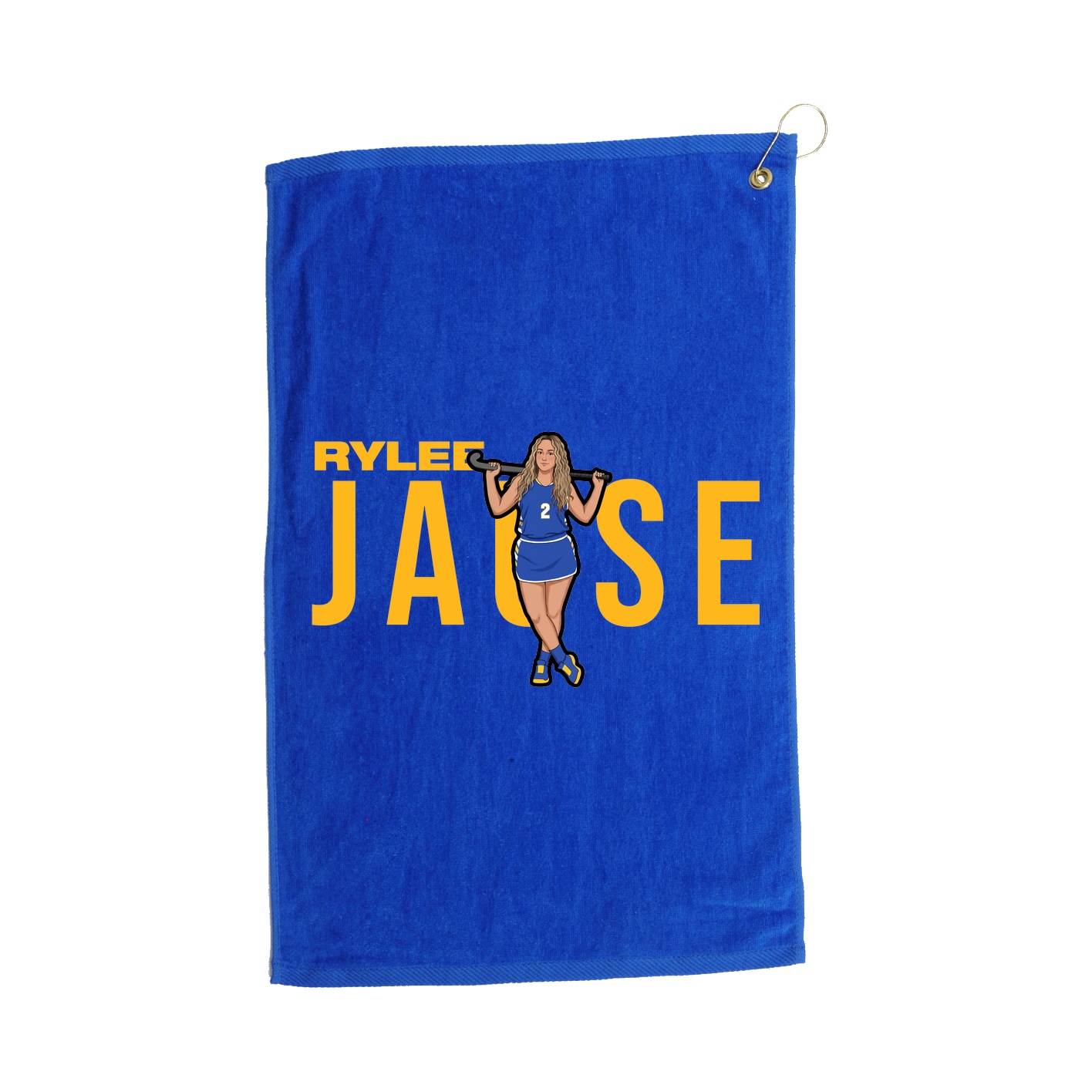Golf Towel — Player Name in Royal