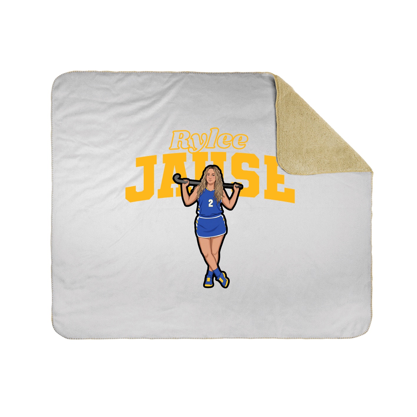 Throw Blanket — Name Arch in White