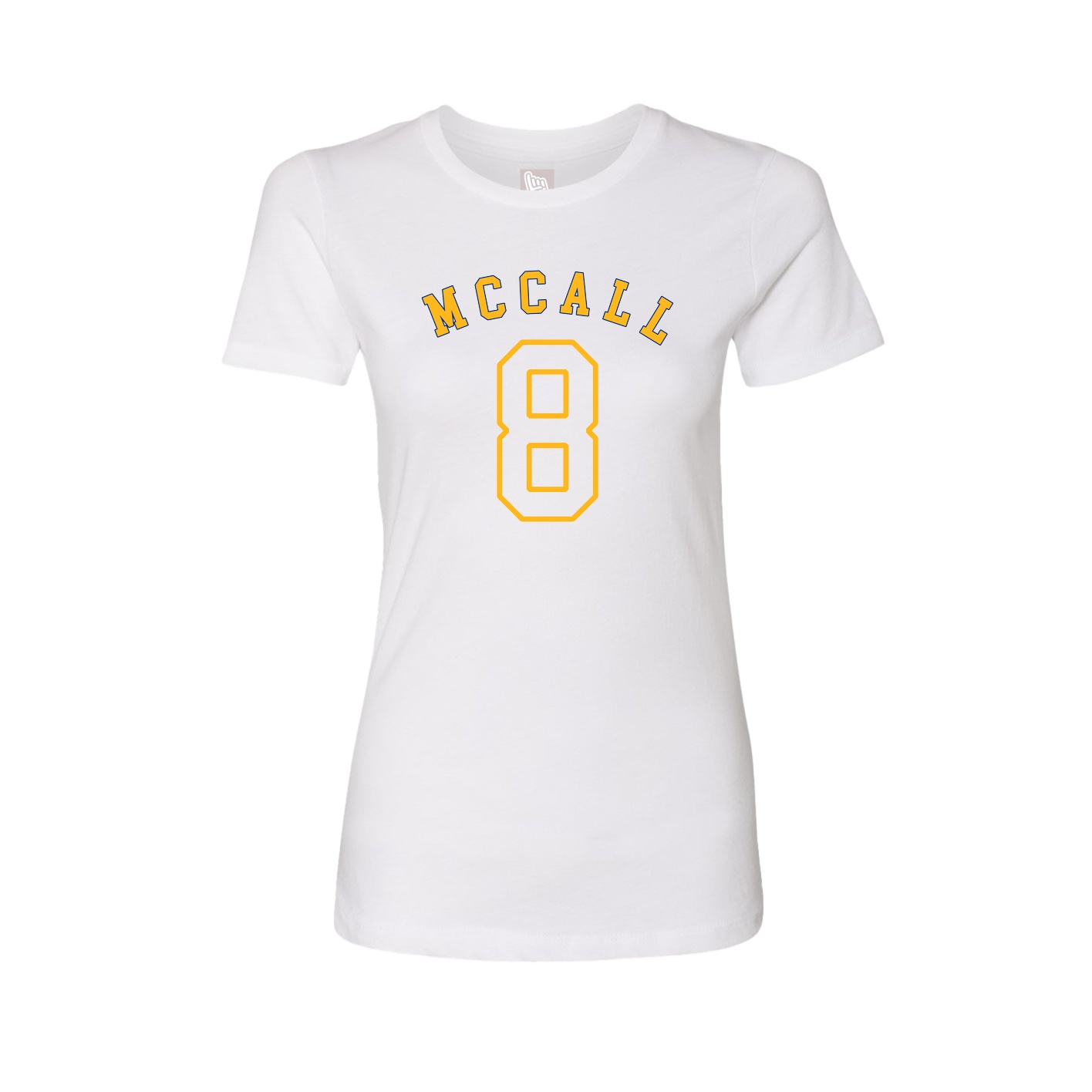 Fitted Women's Tee — Shirsey Arch in White