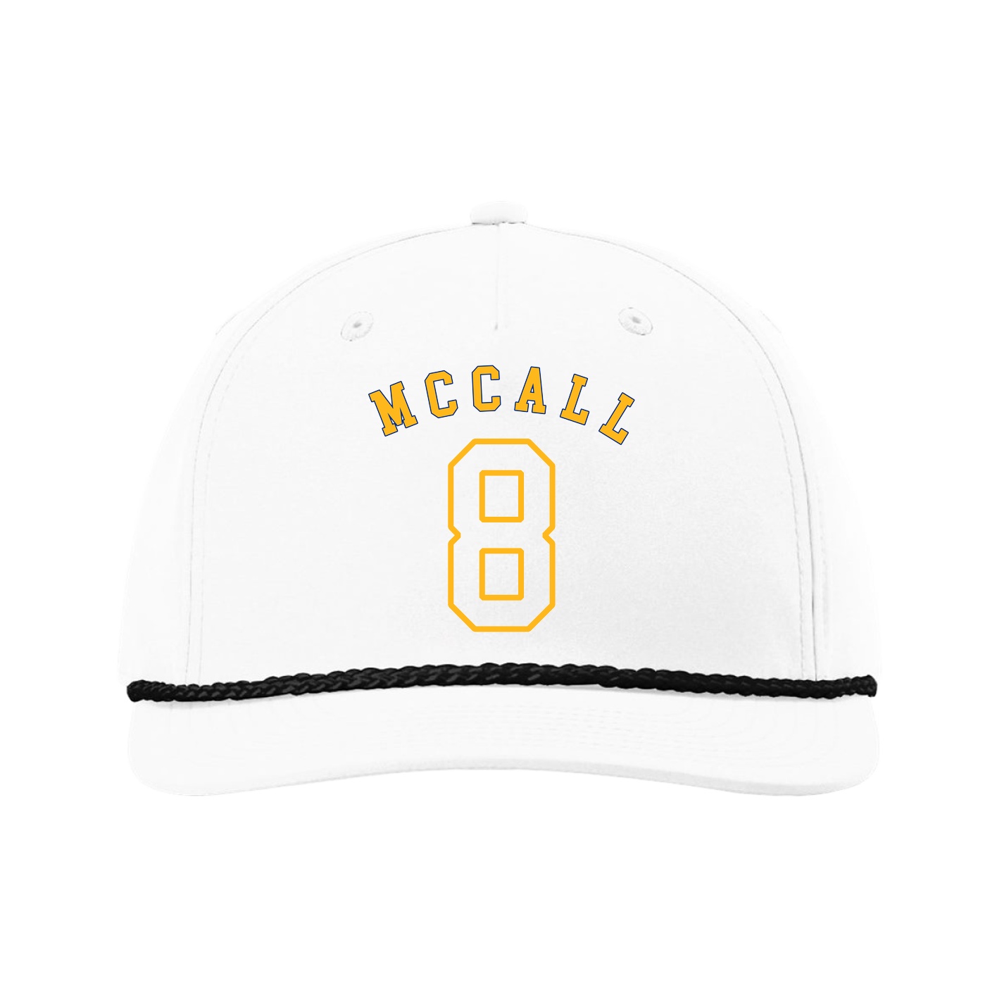 Five-Panel Classic Rope Cap — Shirsey Arch in White