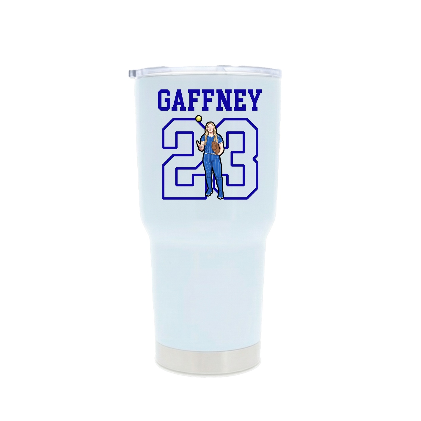 30oz Stainless Steel Tumbler — Shirsey in White
