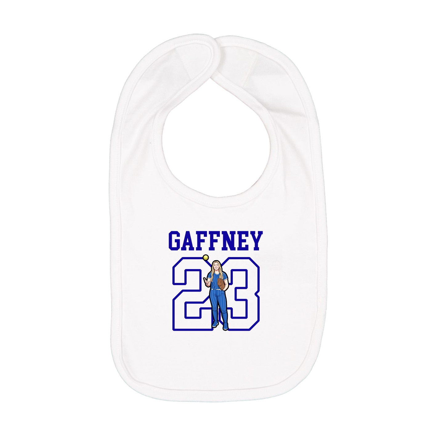Infant Bib — Shirsey in White