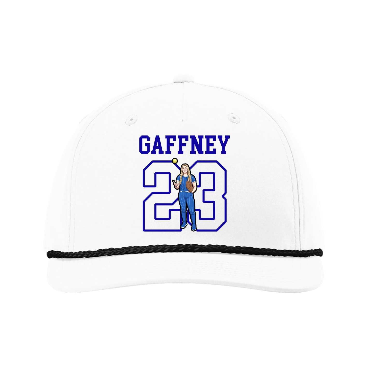 Five-Panel Classic Rope Cap — Shirsey in White
