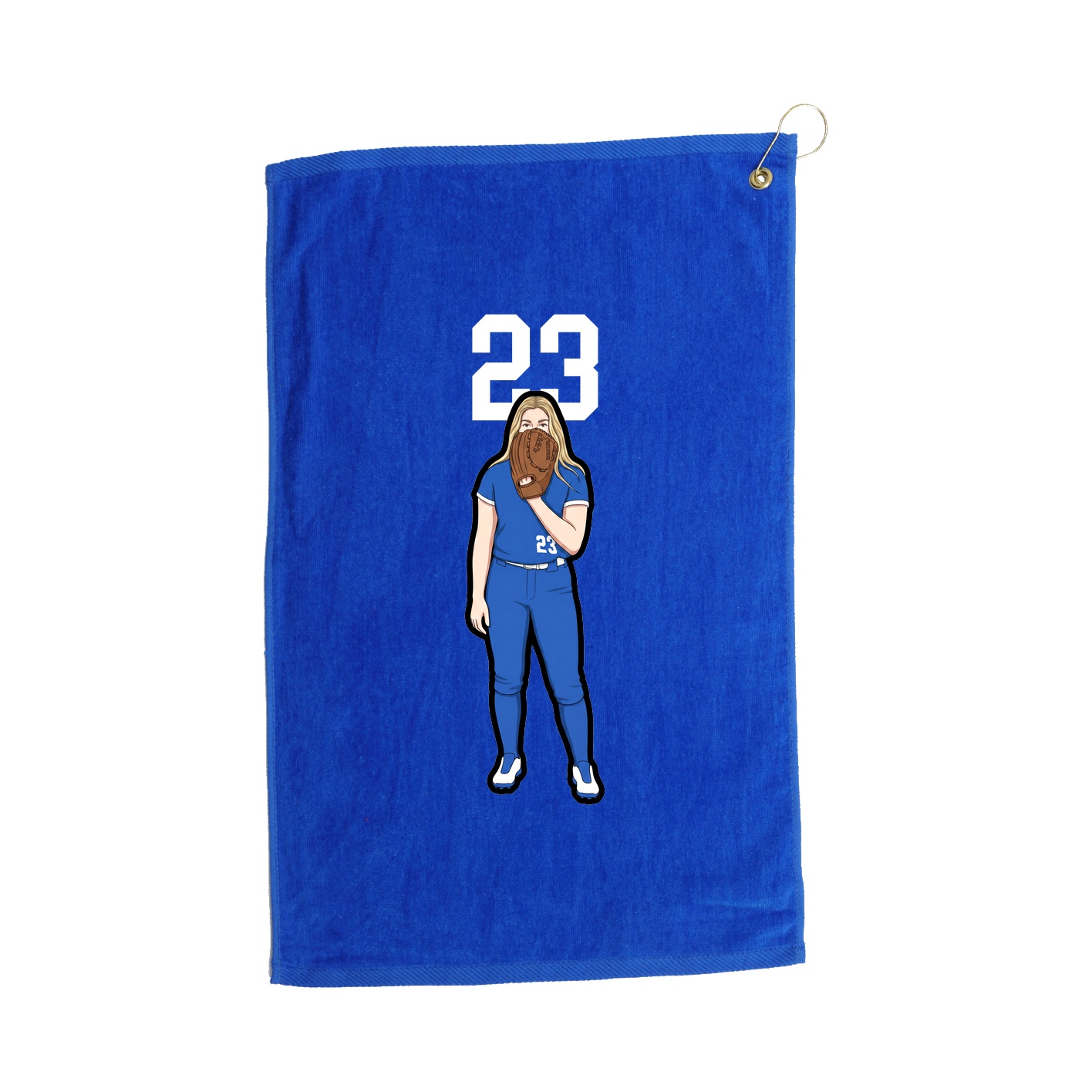 Golf Towel — Number Top in Royal