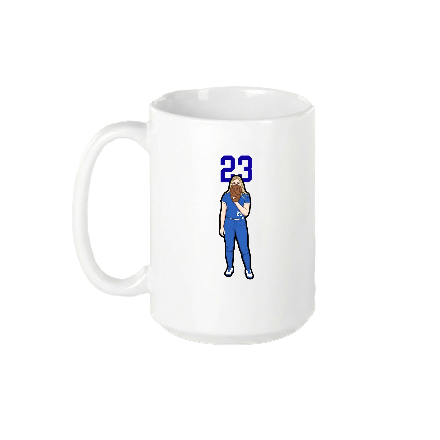 15oz Coffee Mug — Number Top in White