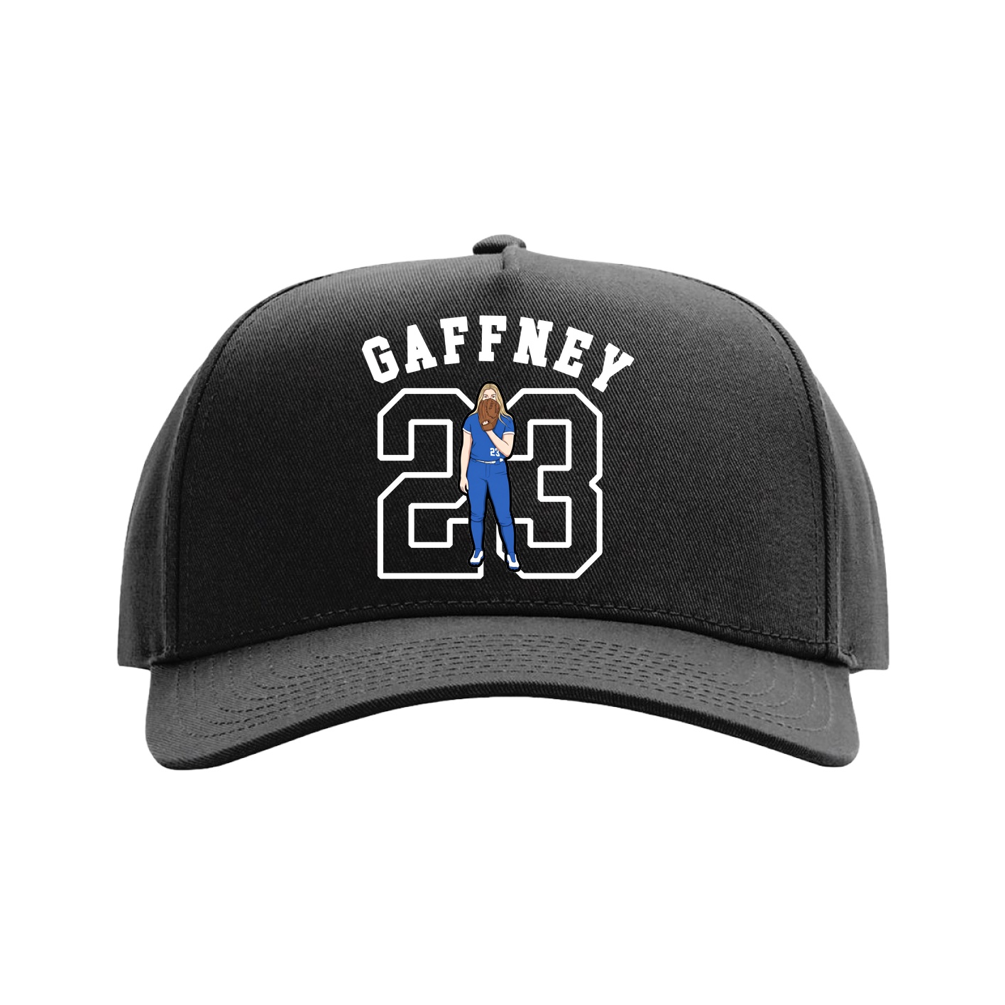 Full Fabric Five-Panel Champ Cap — Shirsey Arch in Black