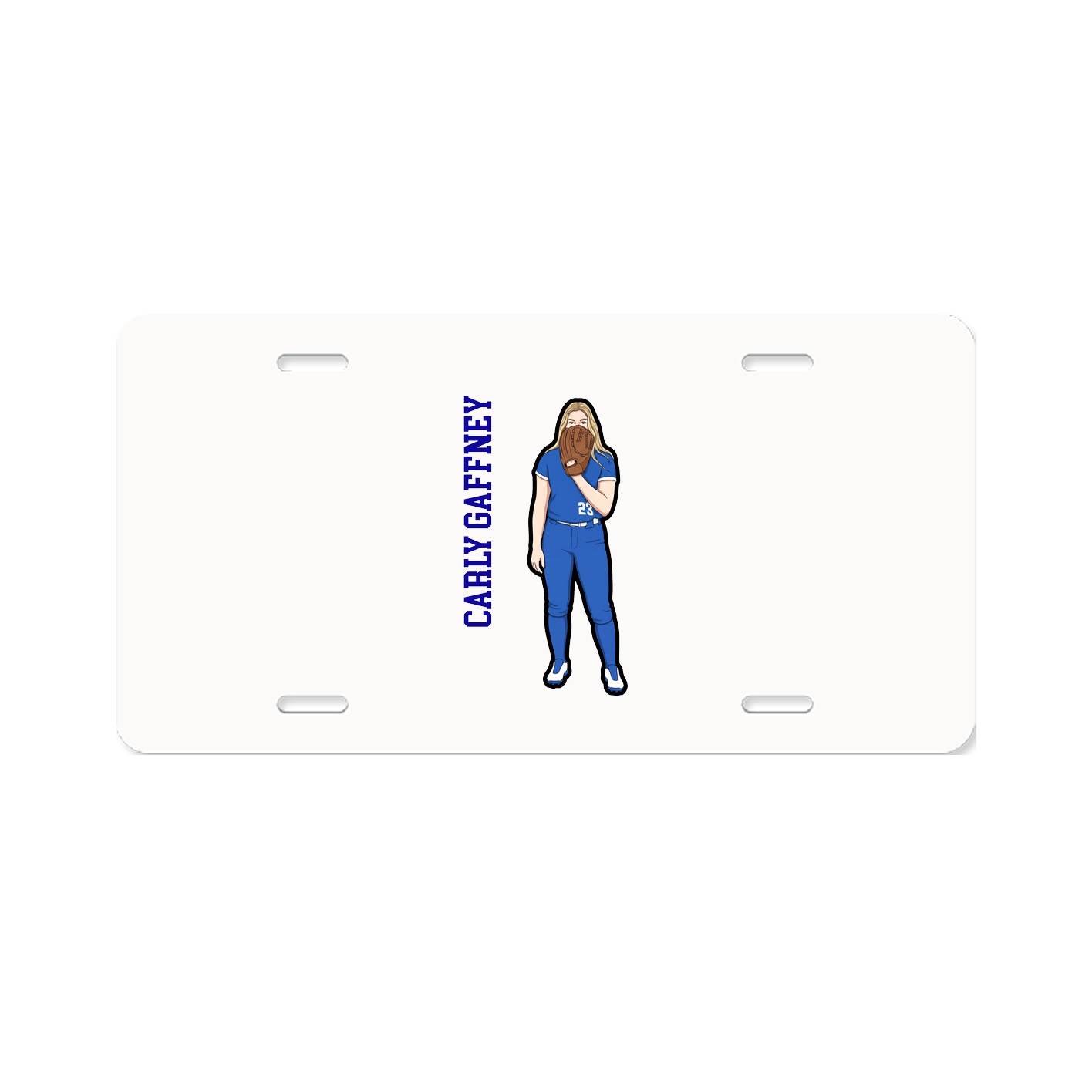 License Plate — Name Vertical in Classic