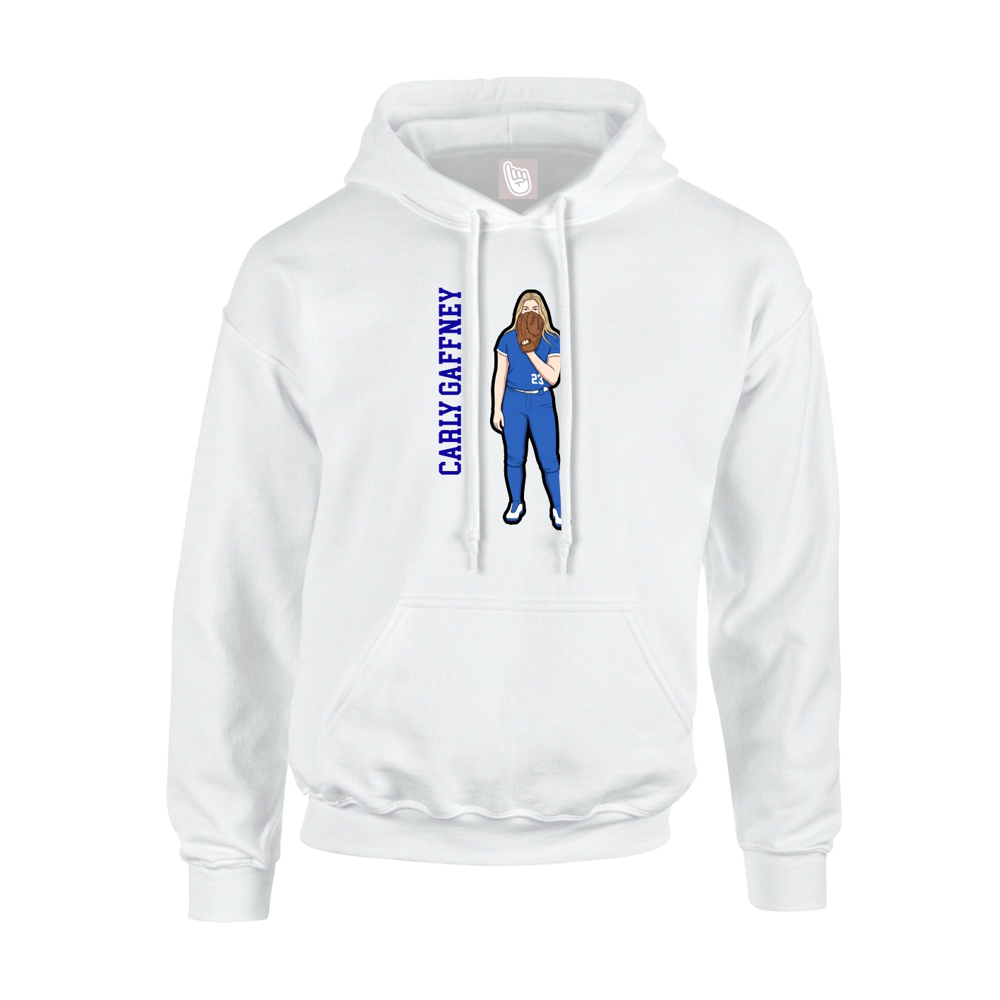 Hoodie — Name Vertical in White