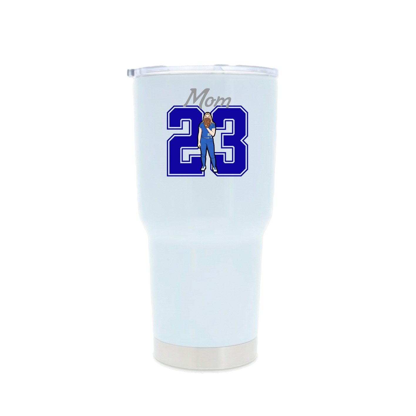 30oz Stainless Steel Tumbler — Mothers Day Shirsey in White