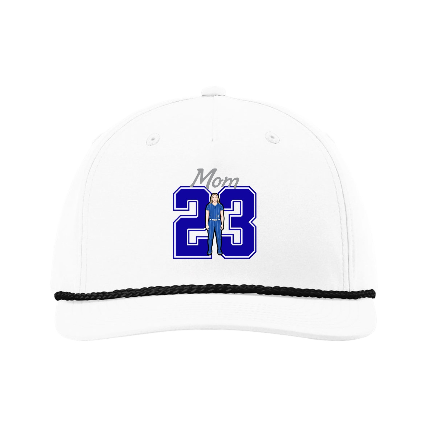 Five-Panel Classic Rope Cap — Mothers Day Shirsey in White