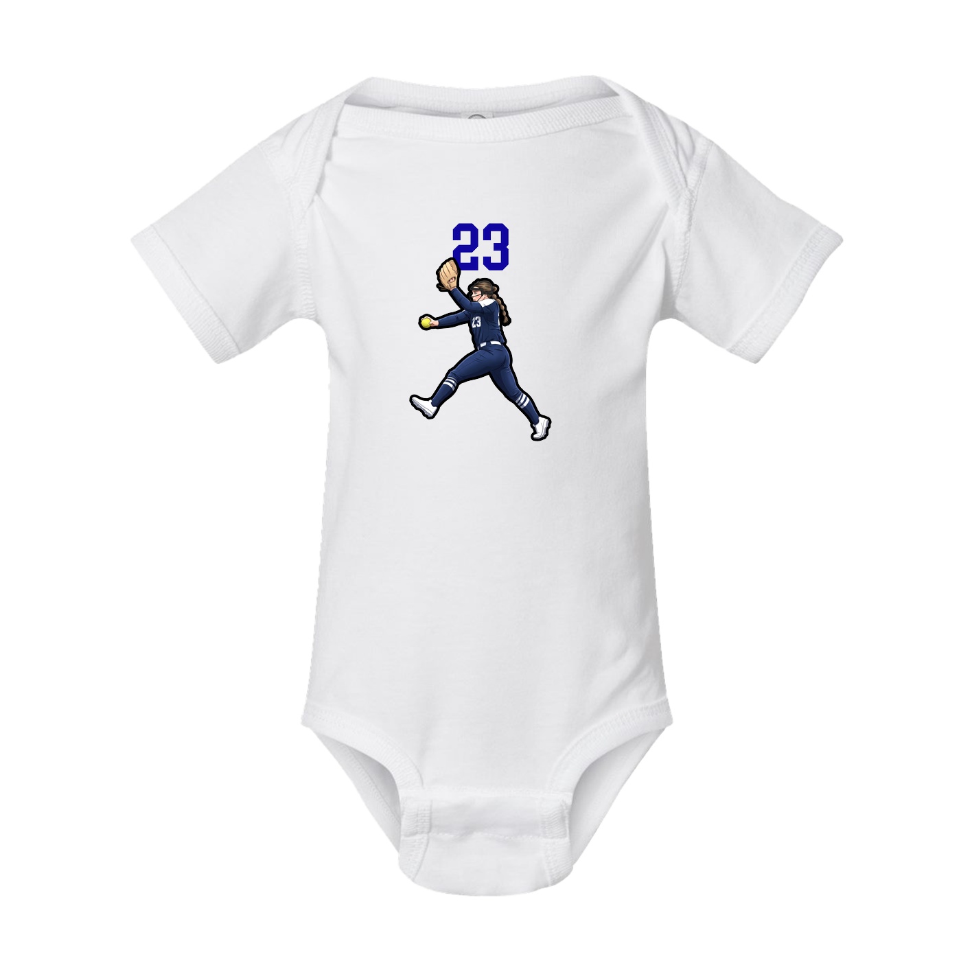 Baby Onesie — Number Top in White