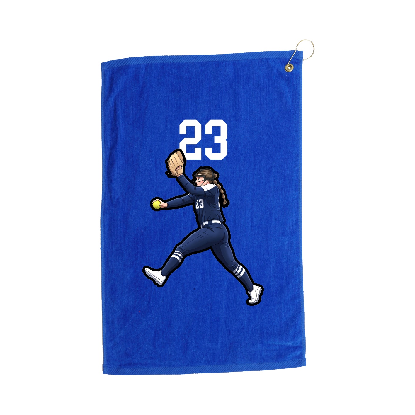 Golf Towel — Number Top in Royal